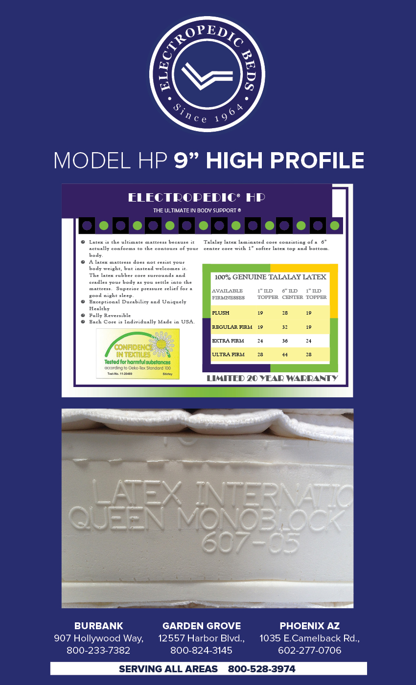 9quot; HIGH-PROFILE Latex Mattress phoenix natural bed organic