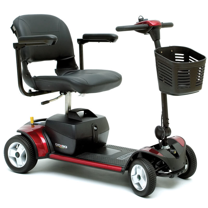 The pride mobility gogo electric 3 and 4 wheel scooters